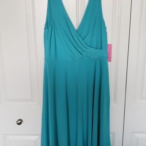 Turquoise Knee Length Dress